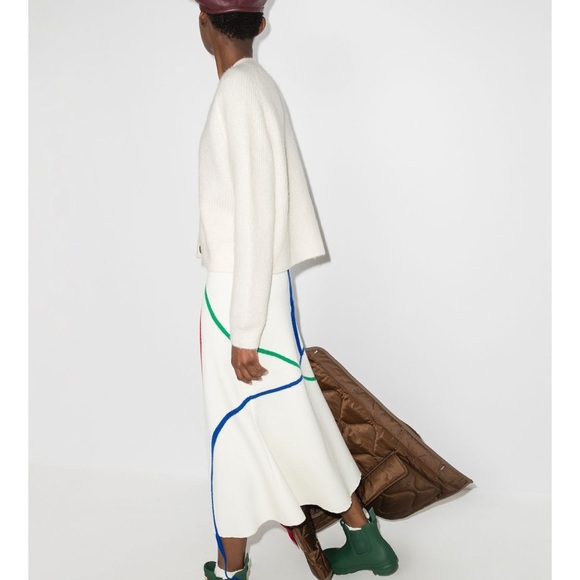 GANNI Ribbed-knit Caridgan Alpaca & wool blended NWT - Picture 5 of 16